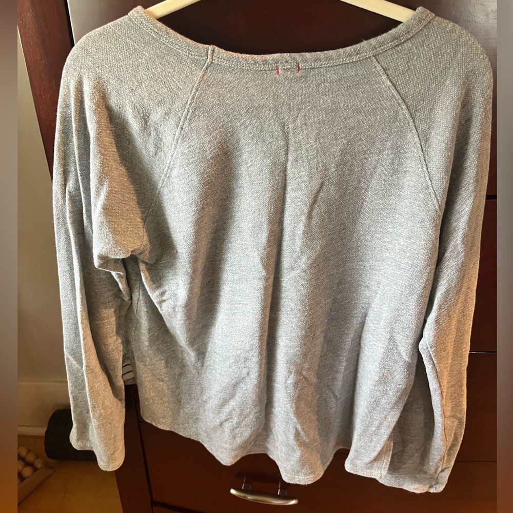 Gray lightweight sweatshirt, size M. Purchased from Anthropologie. - Picture 3 of 3